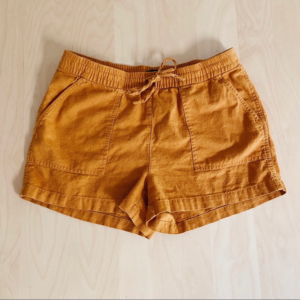 J.Crew Factory Yellow Linen Blend Shorts